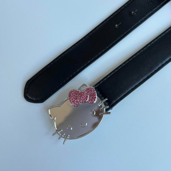 Y2K 2000s Hello Kitty rhinestone crystal grunge goth emo punk belt - Picture 5 of 7